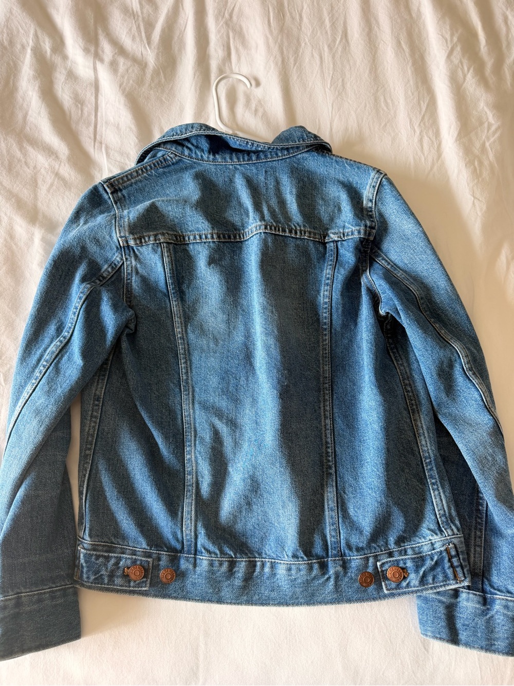 Madewell Medium Blue Denim Trucker Jacket - Picture 3 of 3